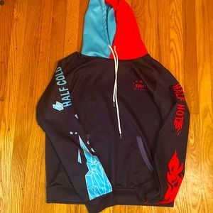 Mens large QUIRK 1/2 Cold 1/2 Hot HOODIE